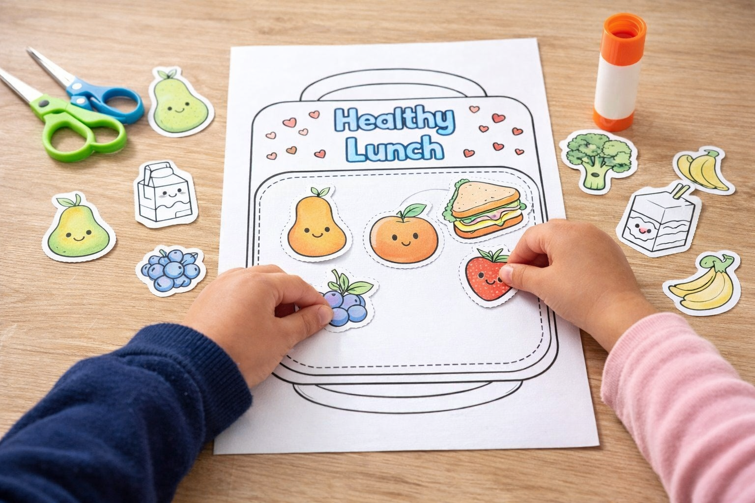 Healthy Lunch Box Paper Art