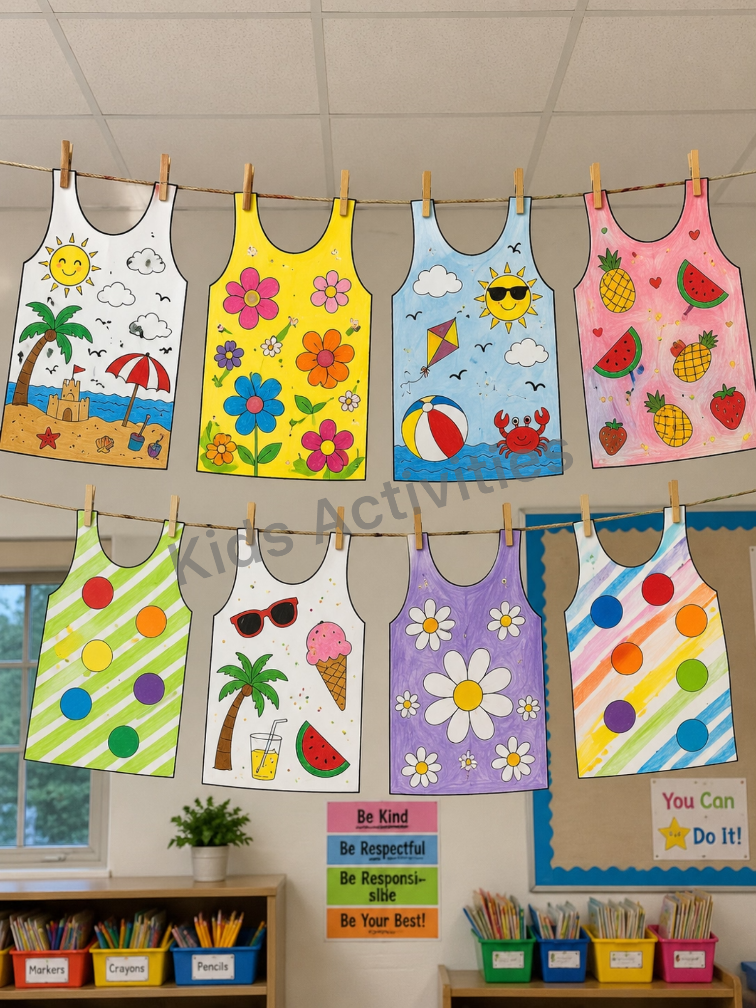 Summer art hanging fun