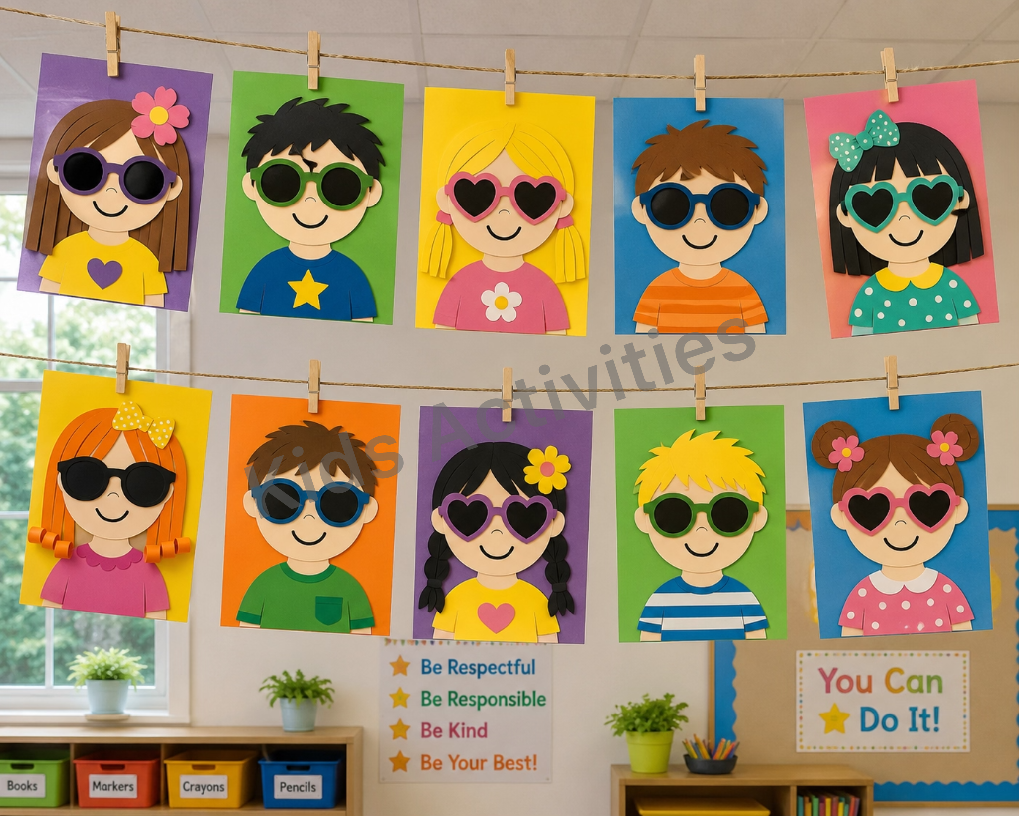 Creative kids wall display