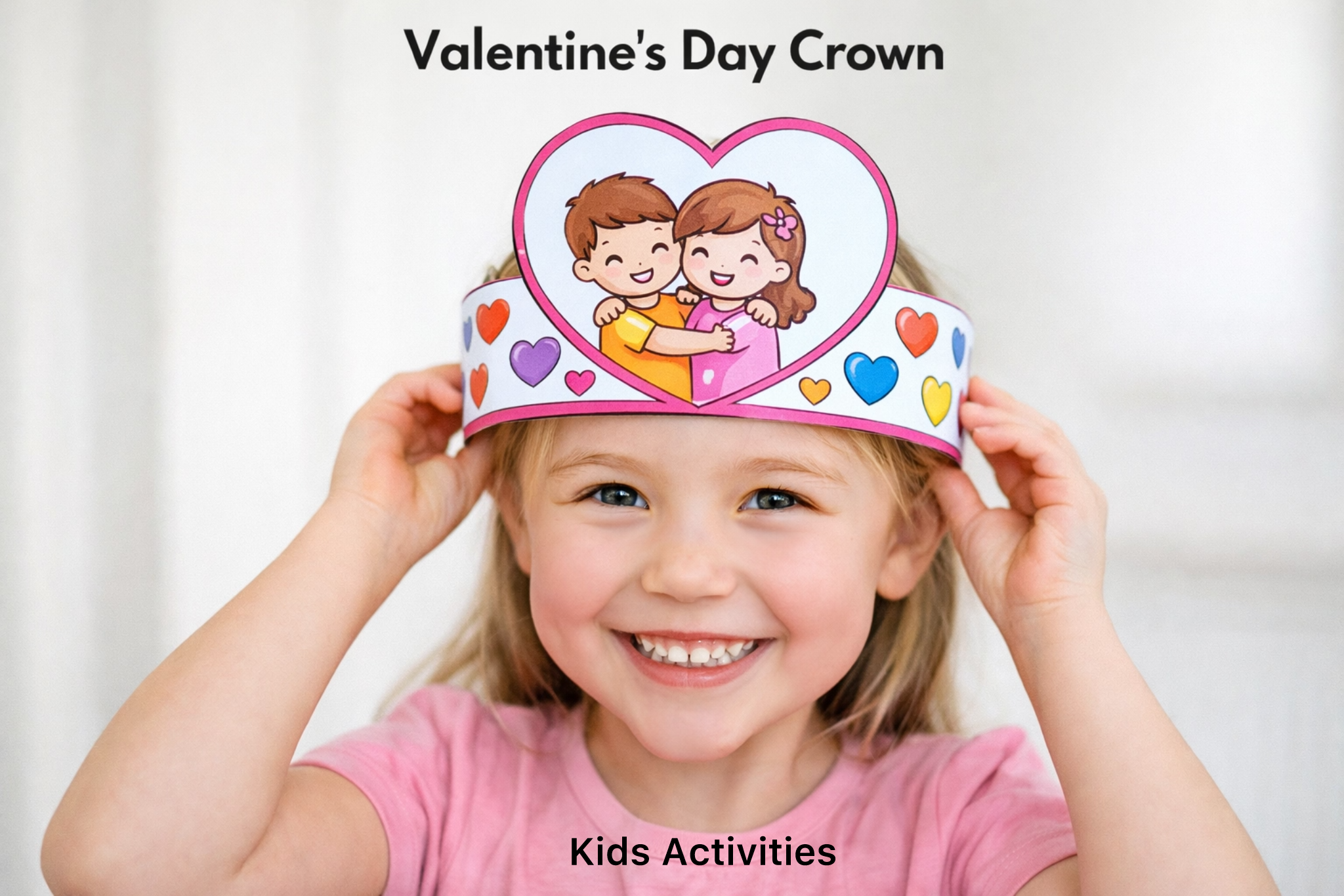 Valentine day paper headband
