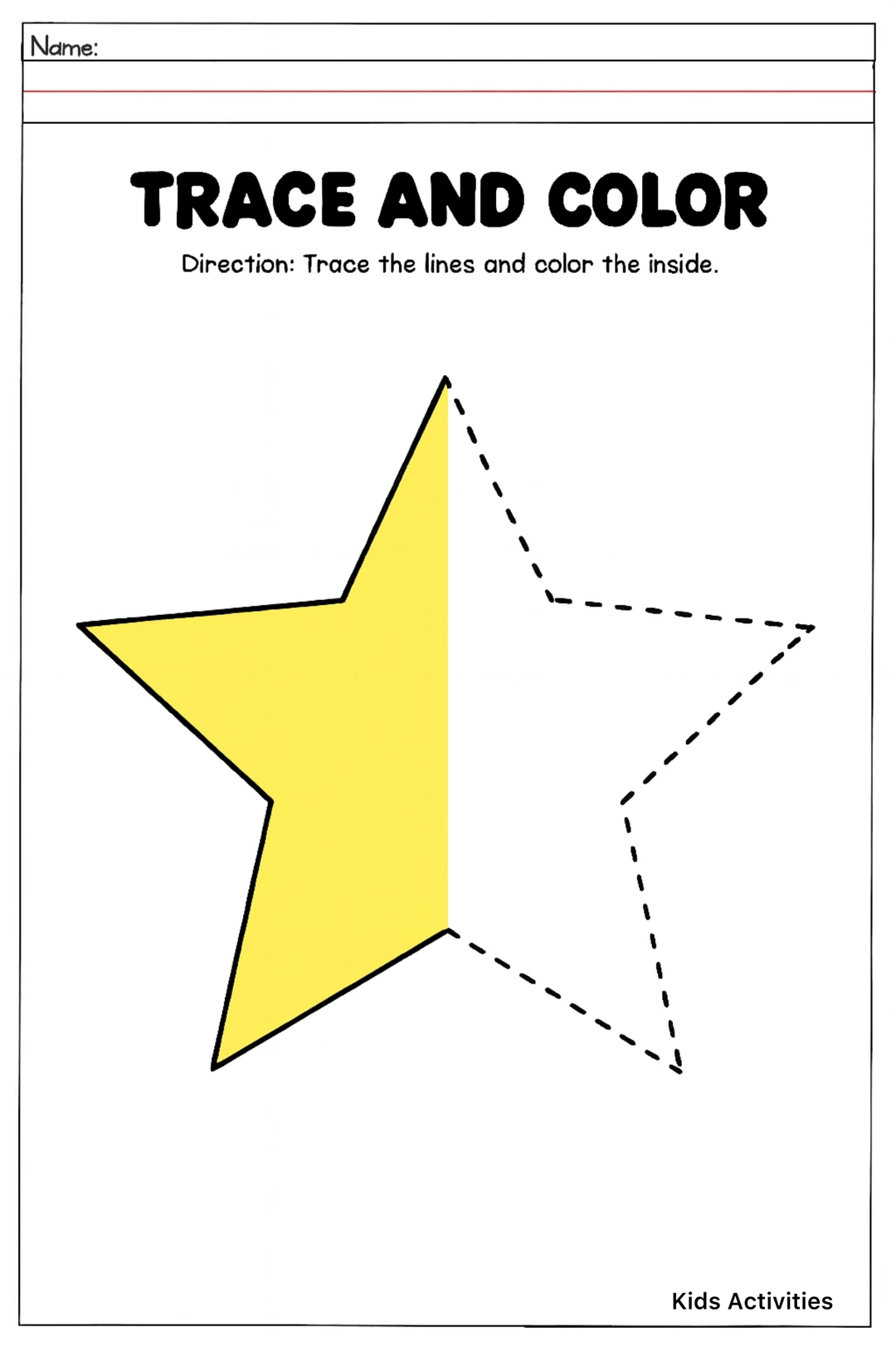 Tracing & Coloring Shapes