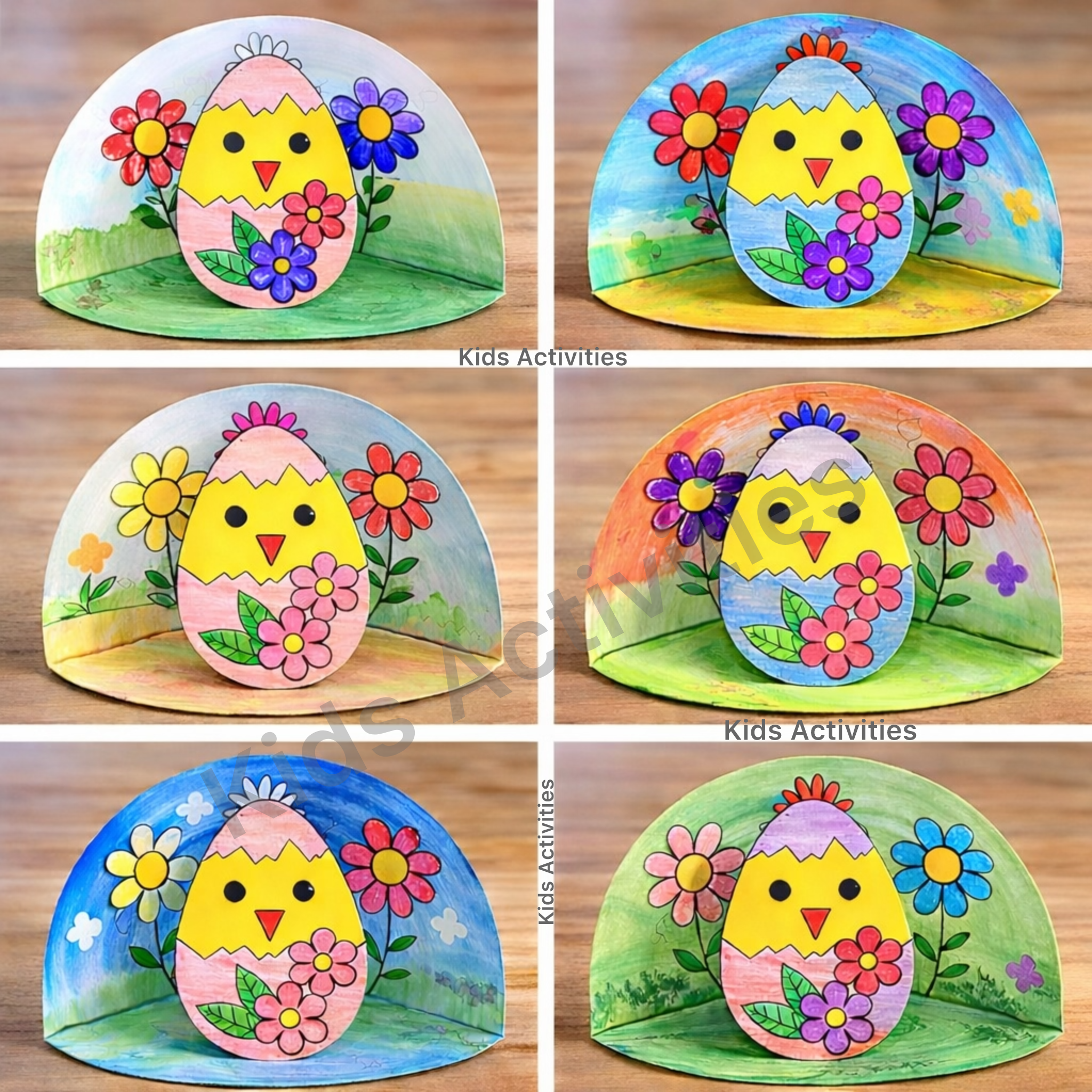 Easter chick pop up craft
